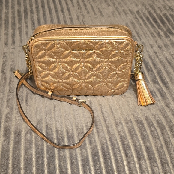 Michael Kors Metallic Rose Crossbody Bag - Picture 6 of 16